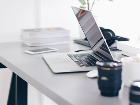 Laptop on a Table